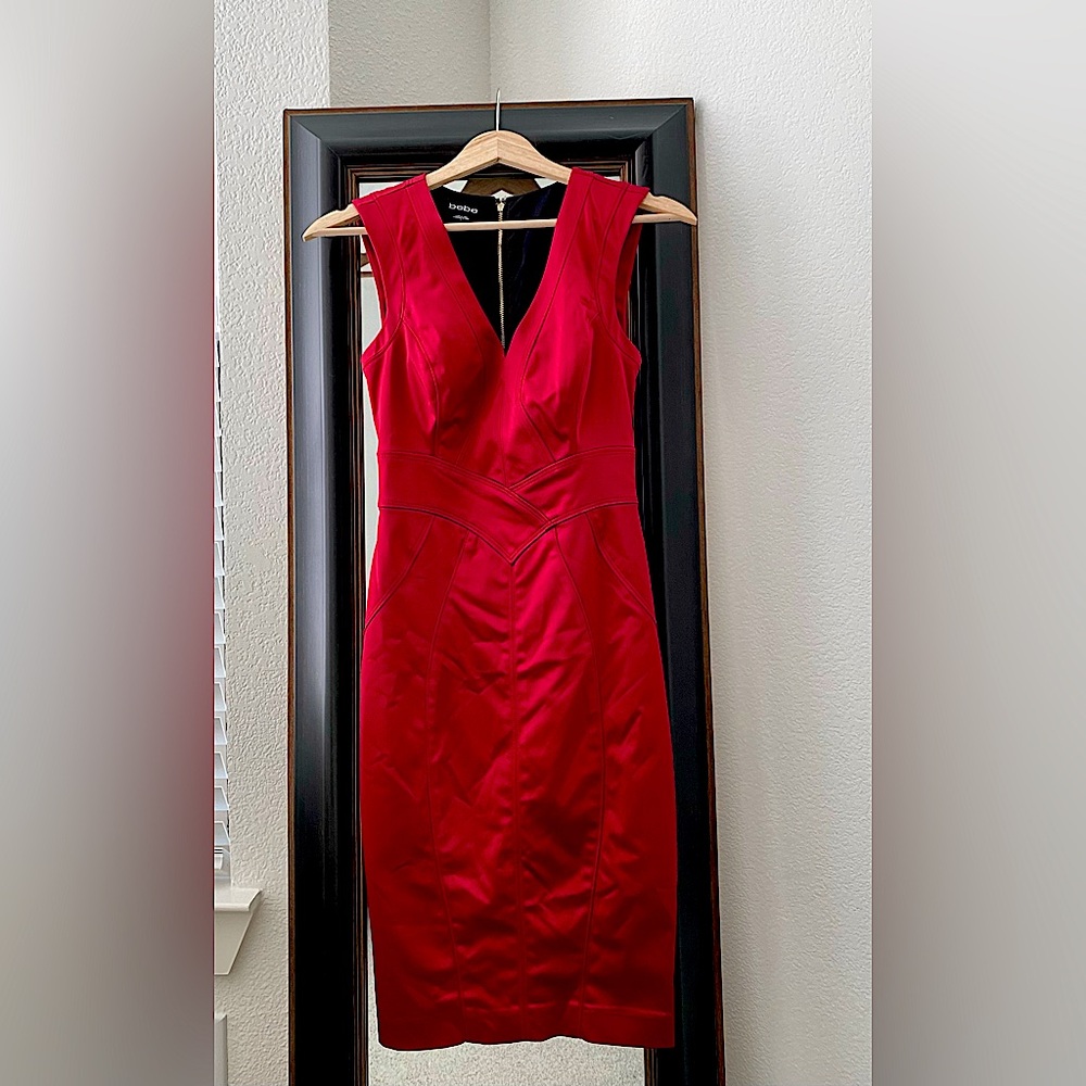 Vintage Red Bebe dress, size 0